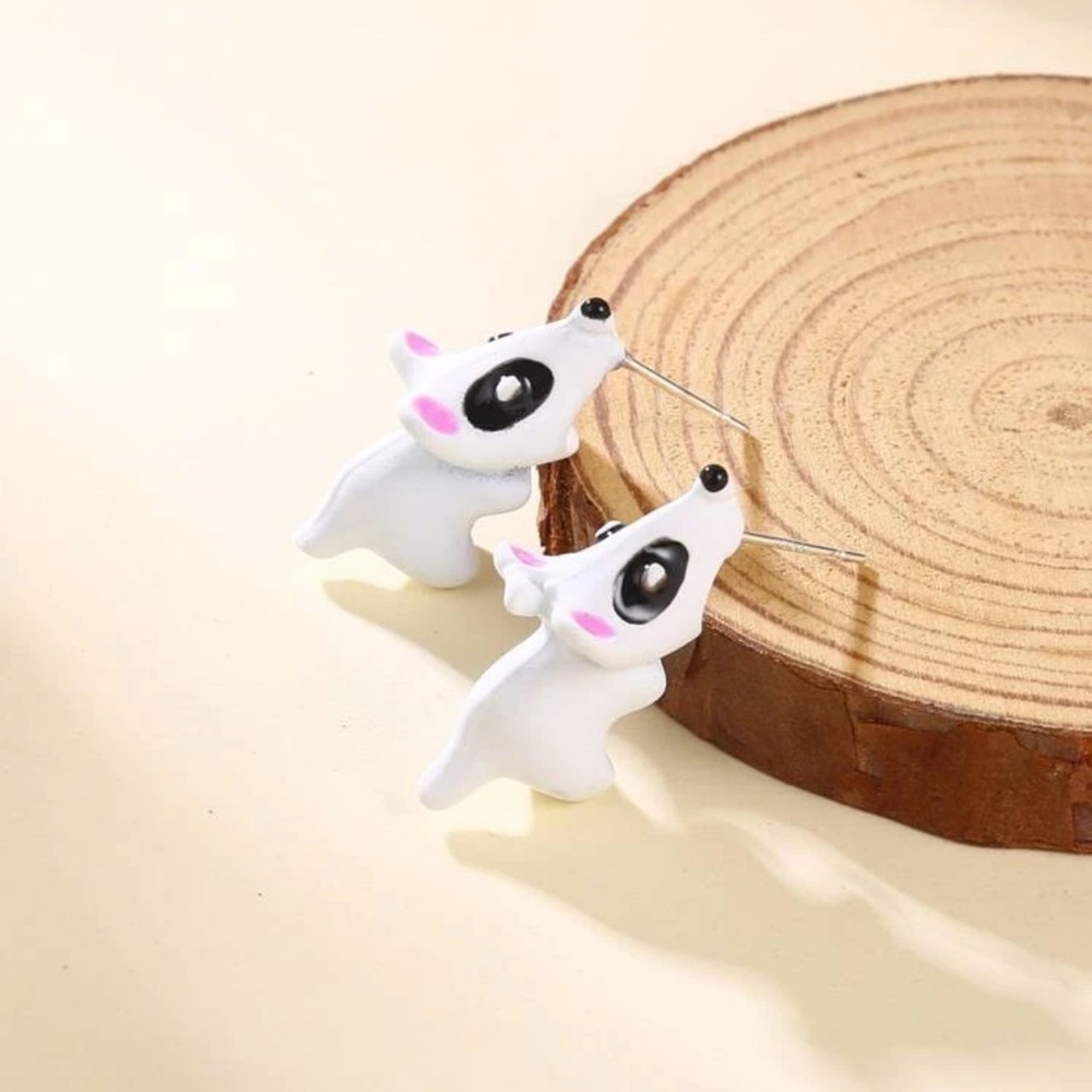 πΆ Adorable Cartoon Doggie Dog Puppy Stud Earrings πΆ - Picture 2 of 5